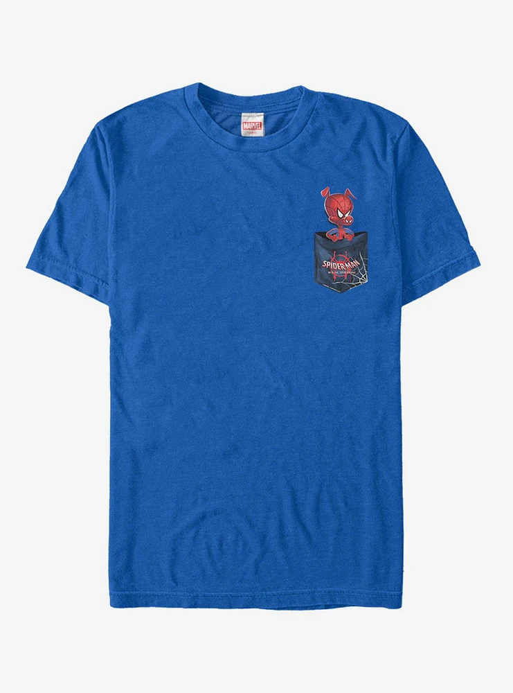 Hot Topic Marvel Spider-Man: Into the Spider-Verse Faux Pocket Ham T-Shirt