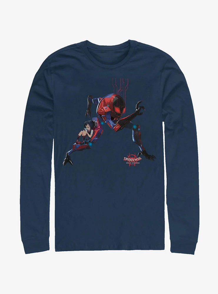 Hot Topic Marvel Spider-Man: Into The Spider-Verse Giant Robo Long-Sleeve T-Shirt