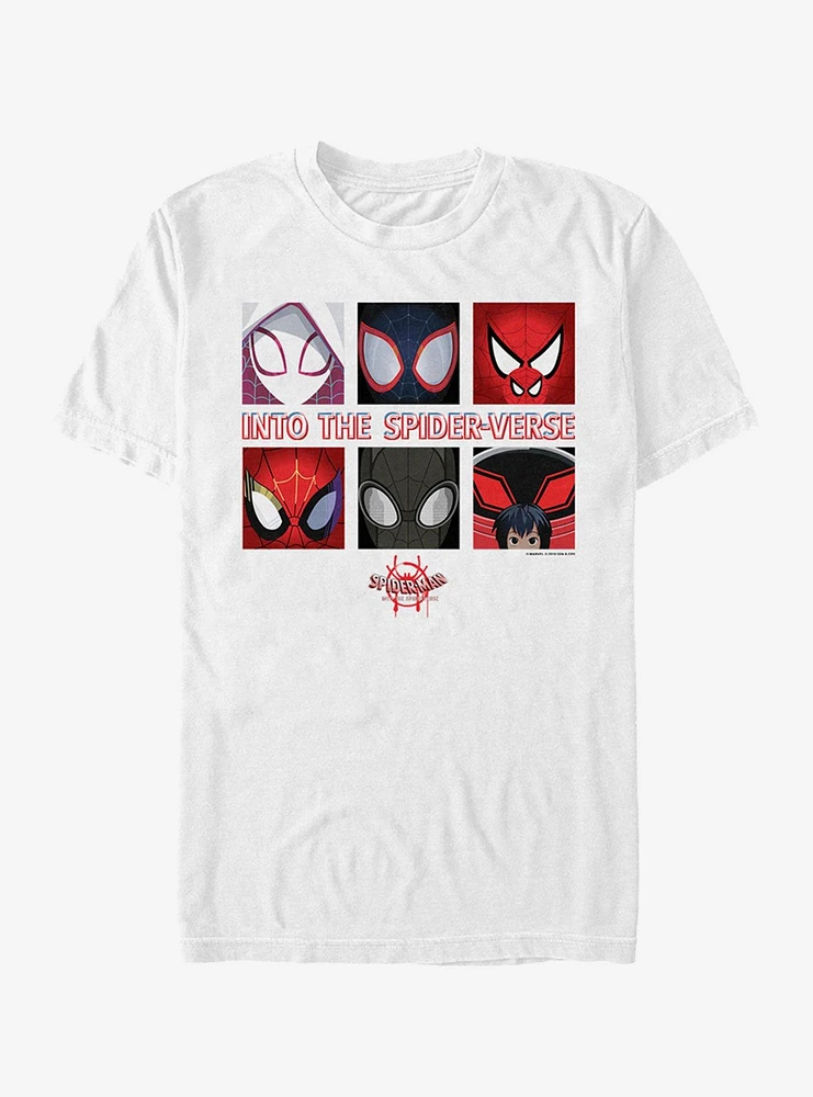 Hot Topic Marvel Spider-Man: Into The Spider-Verse Panel Boxes T-Shirt