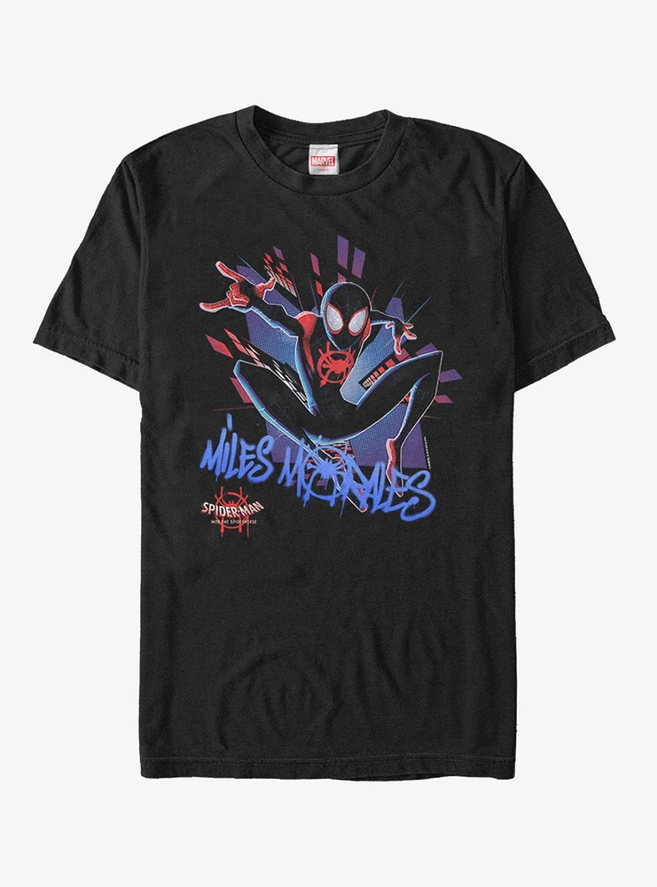 Hot Topic Marvel Spider-Man: Into The Spider-Verse Street Swinging Miles T-Shirt