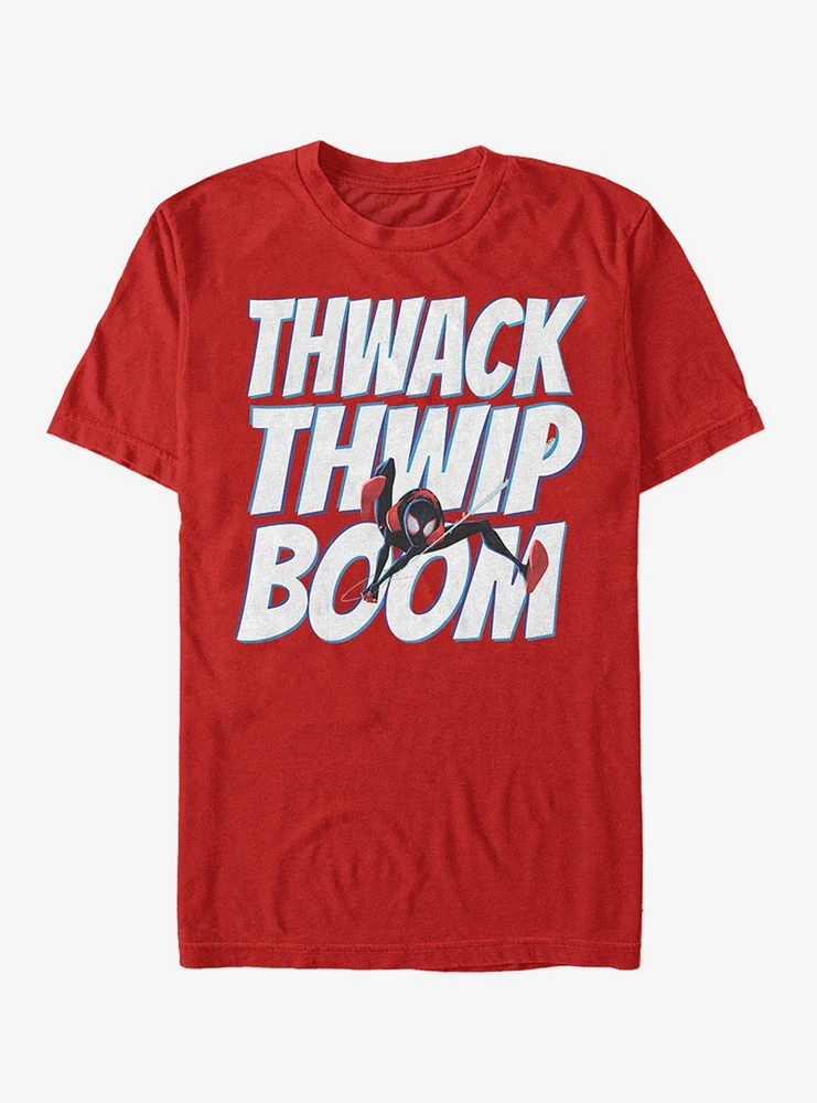 Hot Topic Marvel Spider-Man: Into The Spider-Verse Twack Thwip Boom T-Shirt