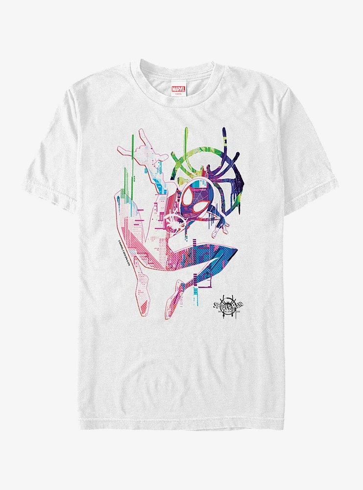 Hot Topic Marvel Spider-Man Spider-Verse Water Spidey T-Shirt