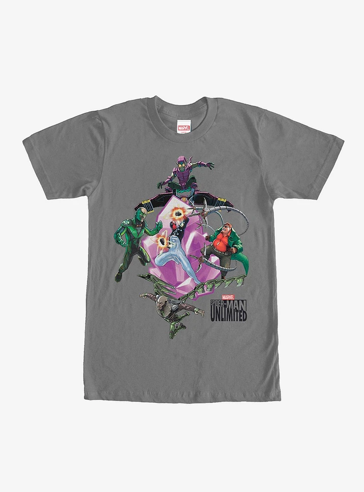 Hot Topic Marvel Spider-Man Unlimited Villains T-Shirt