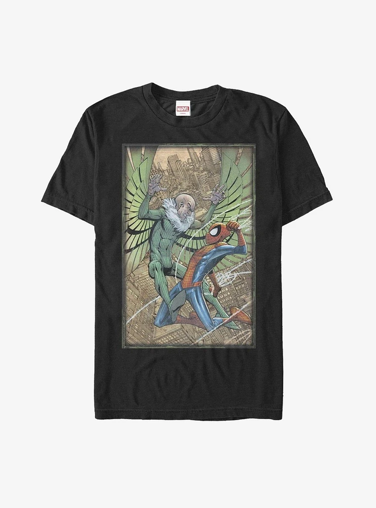 Hot Topic Marvel Spider-Man Vulture Fight T-Shirt