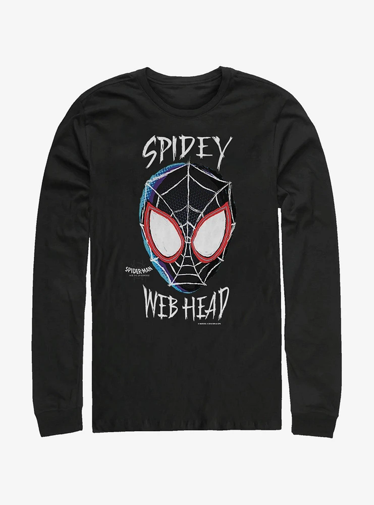 Hot Topic Marvel Spider-Man Web Head Long-Sleeve T-Shirt