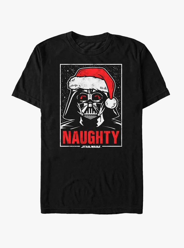 Hot Topic Star Wars Santa Vader Just Plain Naughty T-Shirt