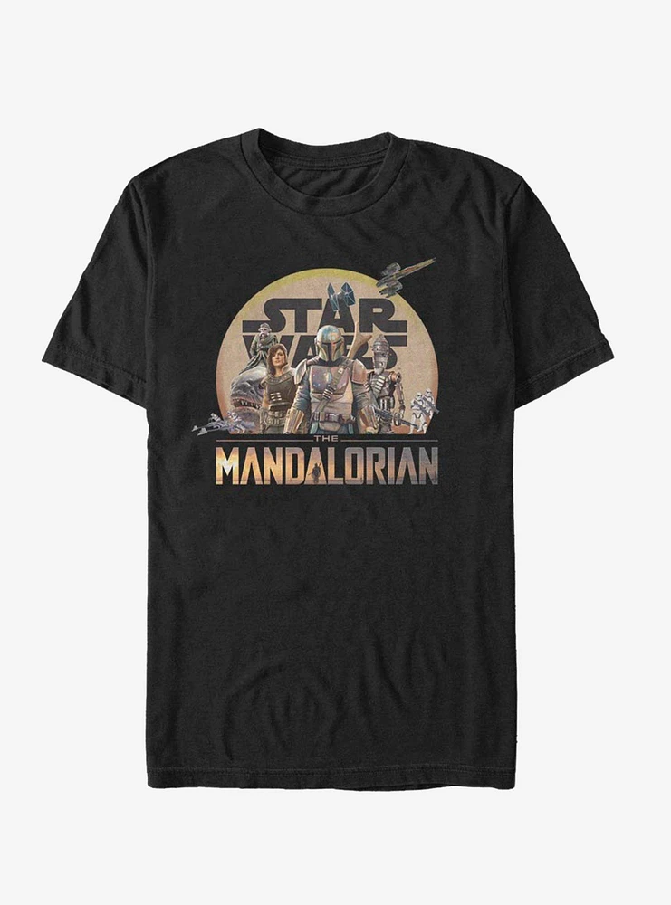 Hot Topic Star Wars The Mandalorian Characters Action Pose T-Shirt