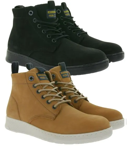 Jack & Jones JFWArnott Nubuck Boot SN stivaletti da uomo con tacco largo stivali autunnali 12215530 beige o nero