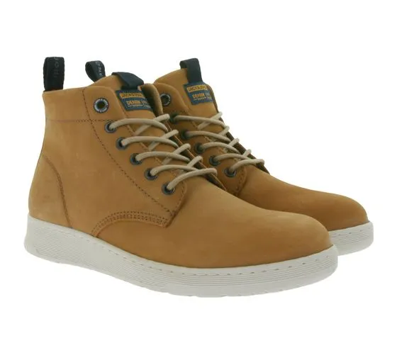 Jack & Jones JFWArnott Nubuck Boot SN stivaletti da uomo con tacco largo stivali autunnali 12215530 beige o nero