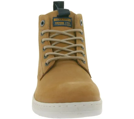 Jack & Jones JFWArnott Nubuck Boot SN stivaletti da uomo con tacco largo stivali autunnali 12215530 beige o nero