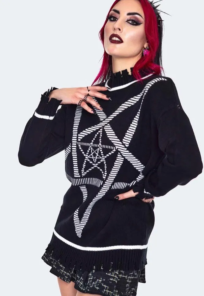 Jawbreaker - Pentagram Star Oversized Black - Pullover