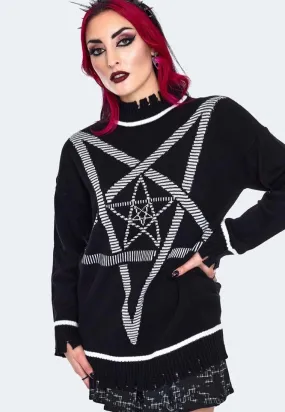 Jawbreaker - Pentagram Star Oversized Black - Pullover