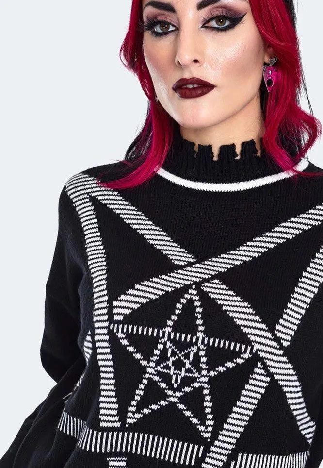 Jawbreaker - Pentagram Star Oversized Black - Pullover