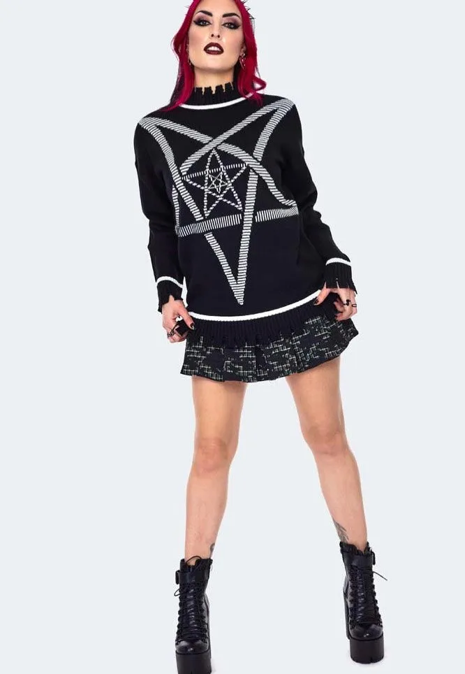 Jawbreaker - Pentagram Star Oversized Black - Pullover