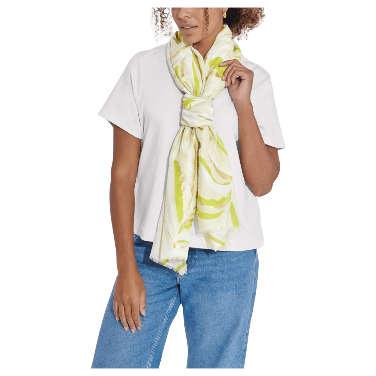 Katie Loxton Palm Leaf Foil Printed Scarf