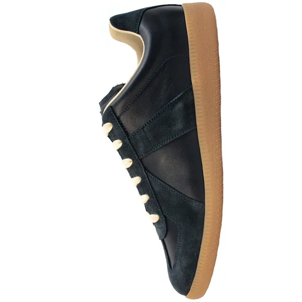 Leather Tabi Sneakers - Navy Blue