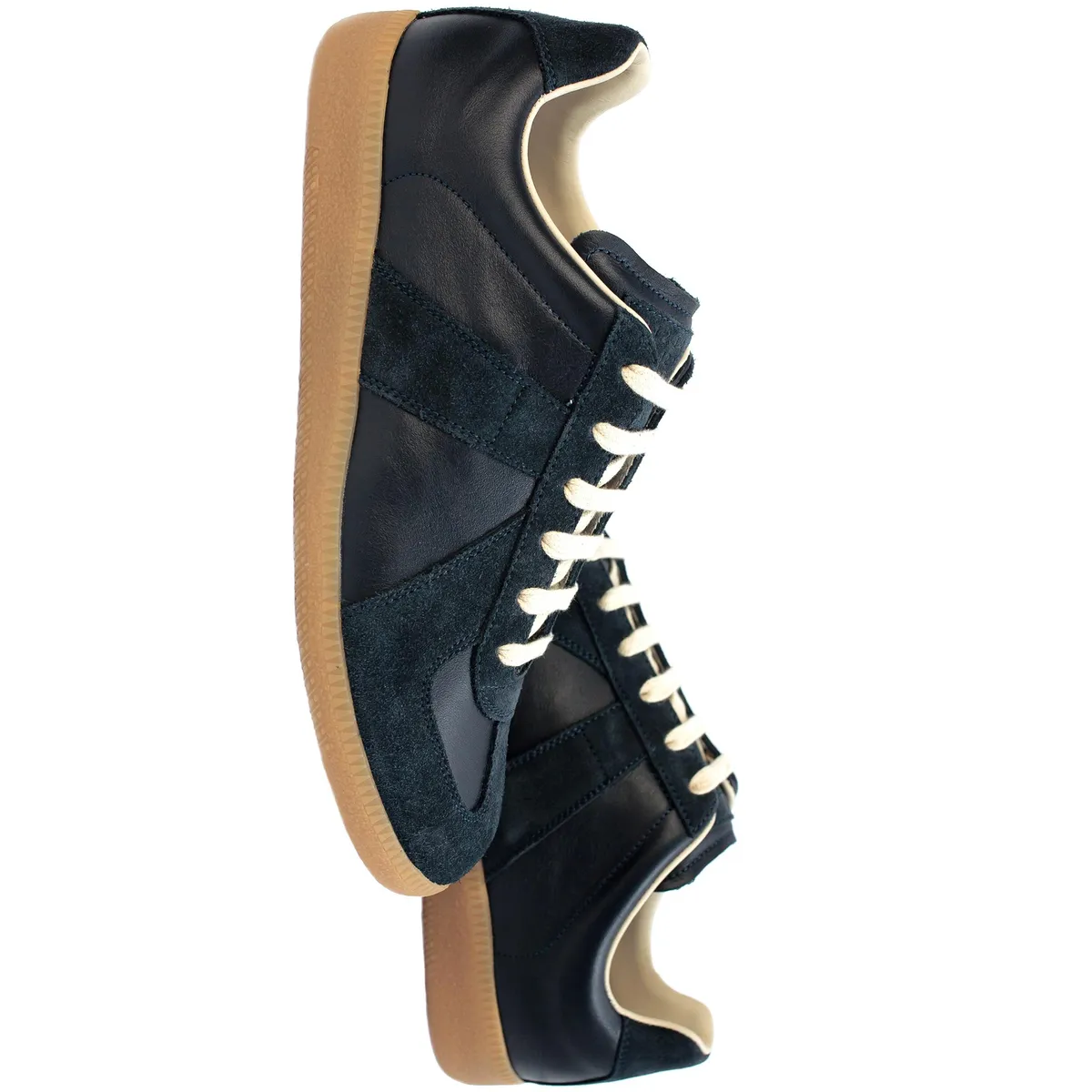 Leather Tabi Sneakers - Navy Blue