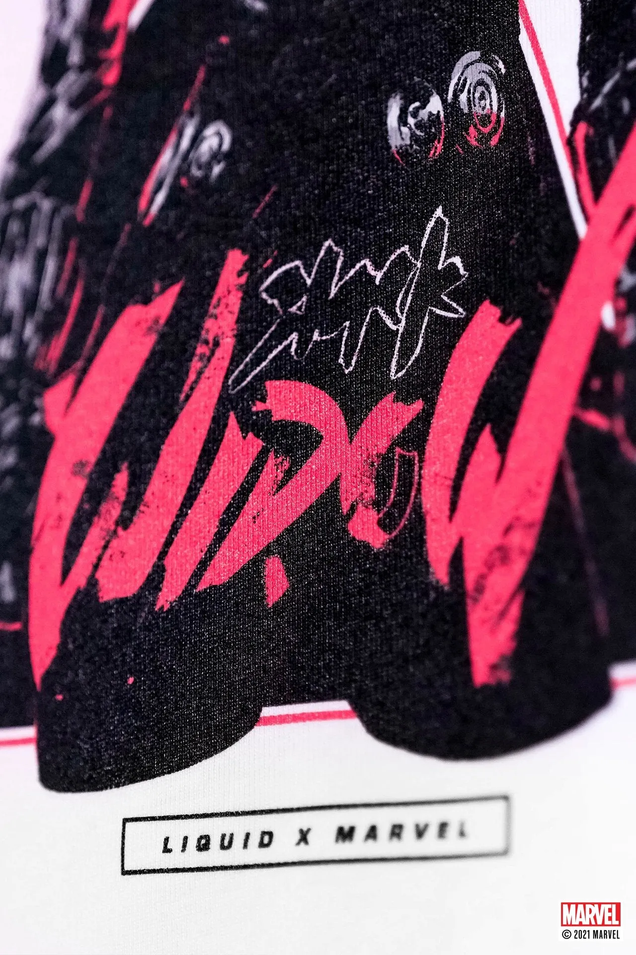 LIQUID x MARVEL BLACK WIDOW CROP TEE