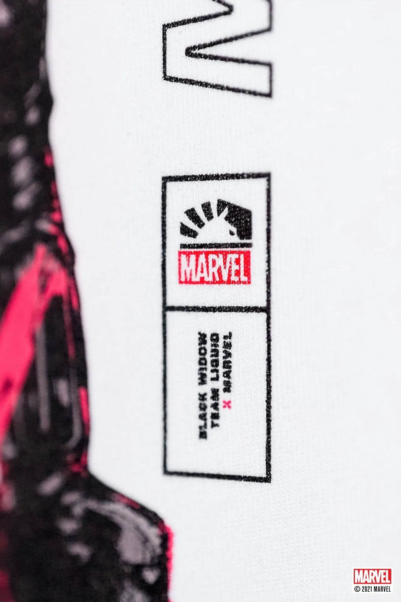 LIQUID x MARVEL BLACK WIDOW CROP TEE