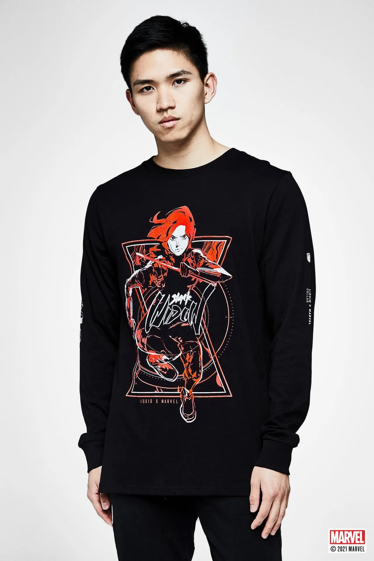 LIQUID x MARVEL BLACK WIDOW LONG SLEEVE TEE