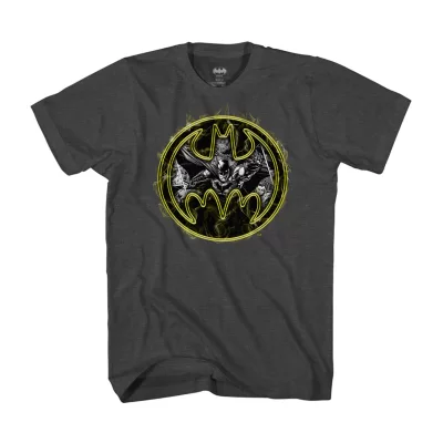 Little & Big Boys Crew Neck Short Sleeve Batman Graphic T-Shirt