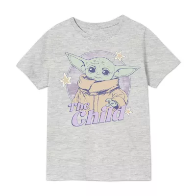 Little & Big Girls Crew Neck Short Sleeve Star Wars Graphic T-Shirt