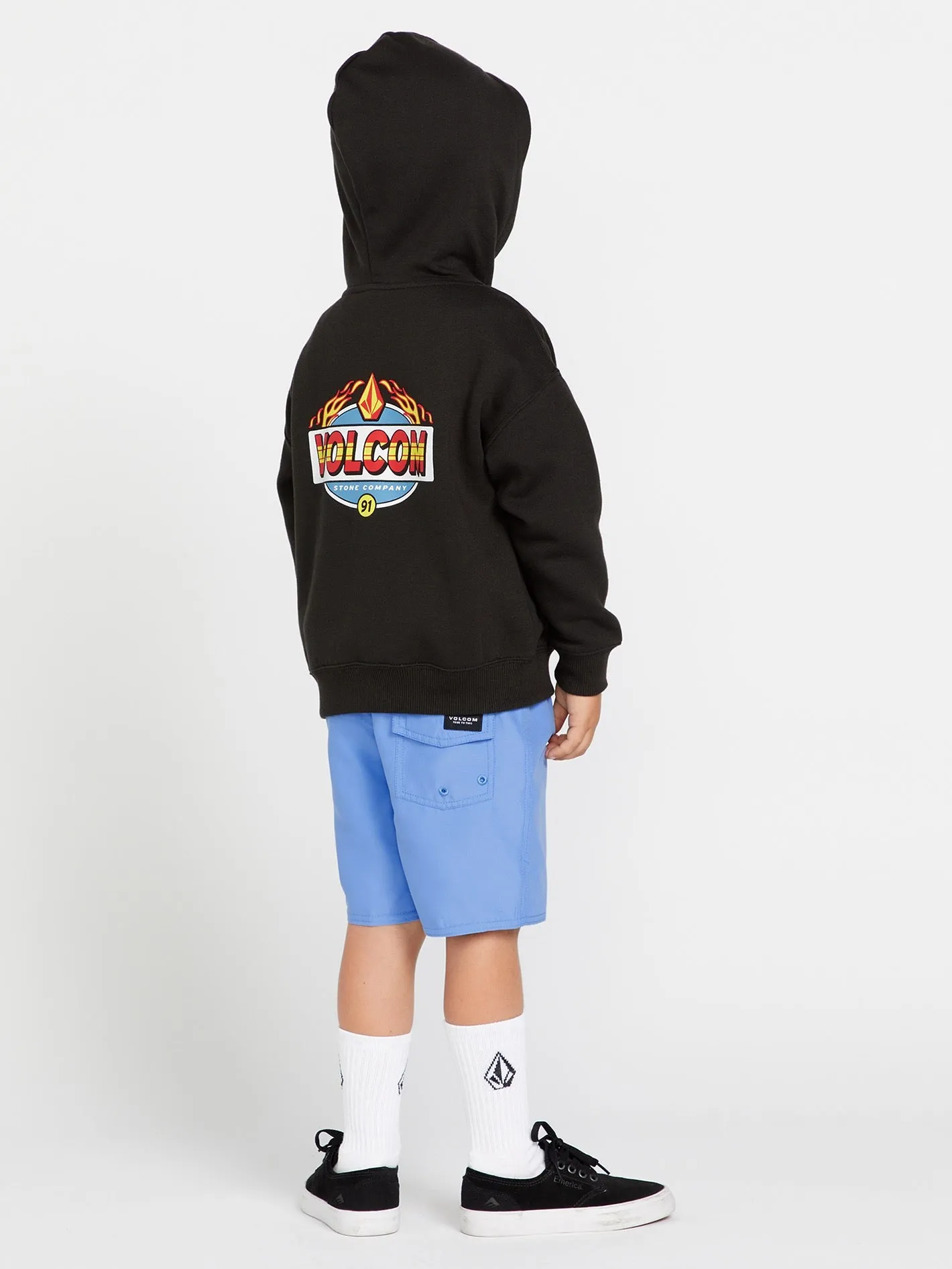 Little Boys Flamey V Pullover - Stealth