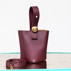 Loewe Burgundy Pebble Leather Bag