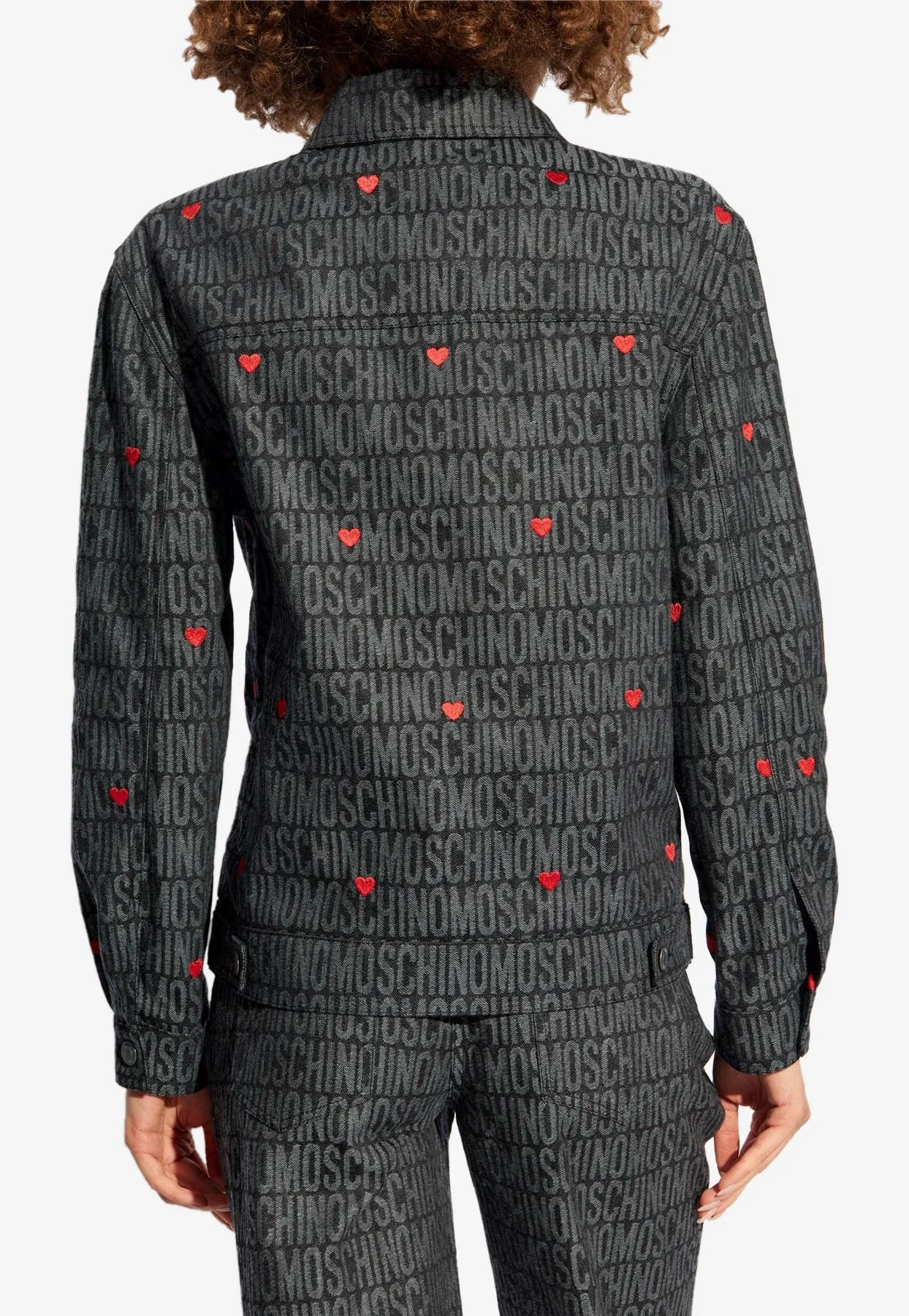 Logo Jacquard Button-Up Jacket