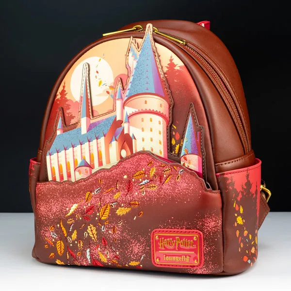 Loungefly x Harry Potter Hogwarts School Autumn Scene Mini Backpack