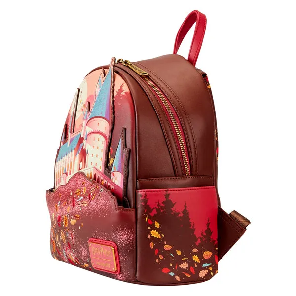 Loungefly x Harry Potter Hogwarts School Autumn Scene Mini Backpack