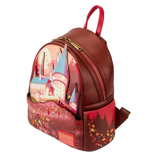 Loungefly x Harry Potter Hogwarts School Autumn Scene Mini Backpack