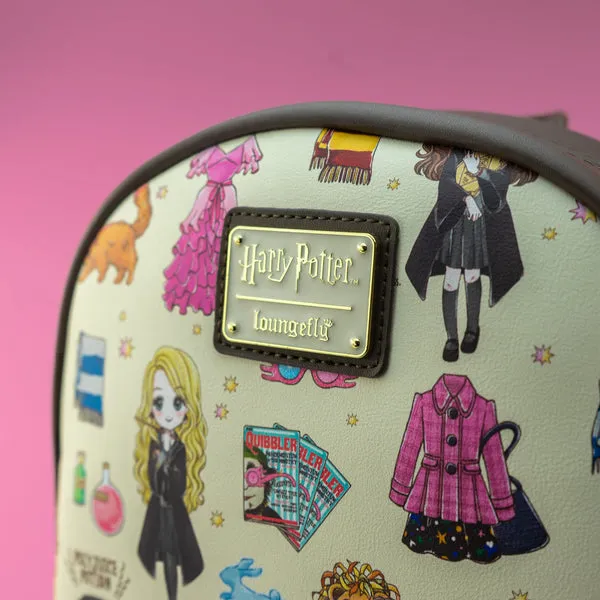 Loungefly x Harry Potter Luna and Hermione AOP Mini Backpack