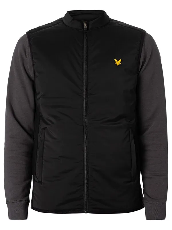 Lyle & Scott Logo Golf Gilet - Jet Black