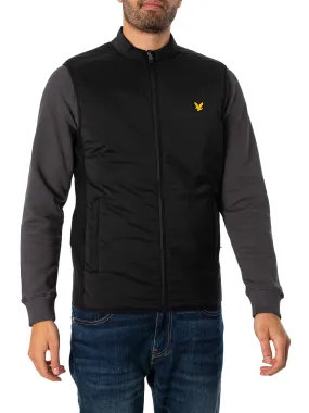 Lyle & Scott Logo Golf Gilet - Jet Black