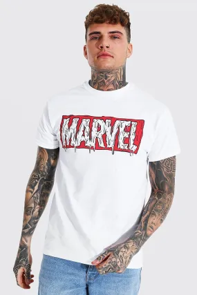 Marvel Drip Logo License T-shirt | boohooMAN UK