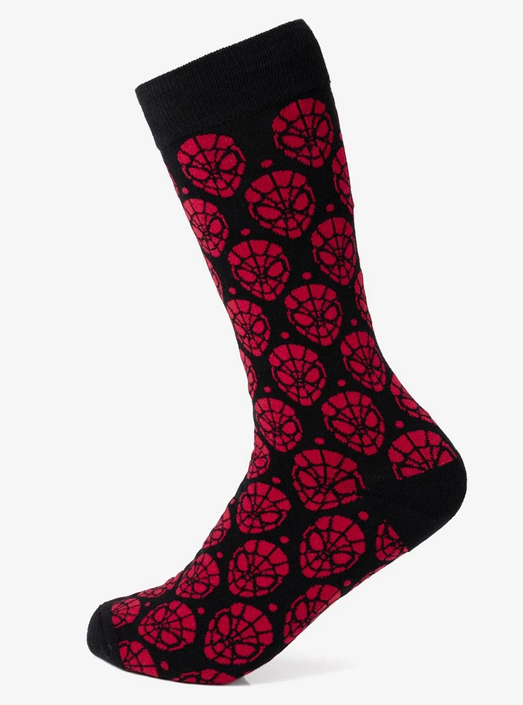 Marvel Spider-Man Dot Red and Black Sock