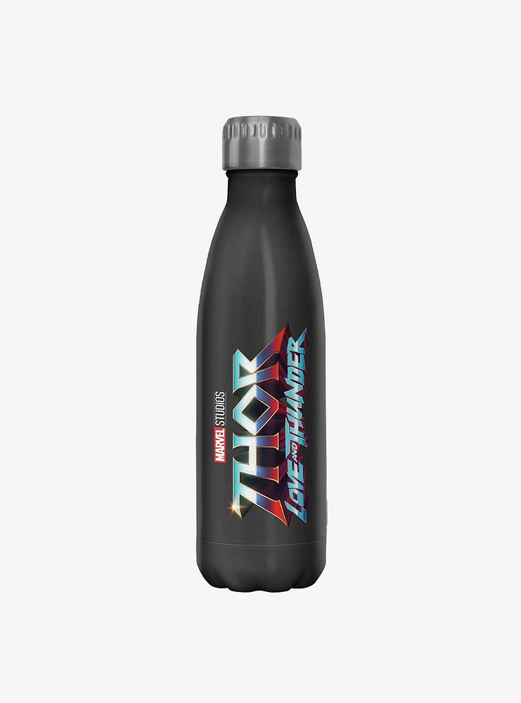 Marvel Thor: Love and Thunder Logo Stainless Steel Water Bottle