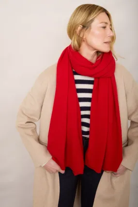 Mathilde Cashmere Scarf - Cherry Red