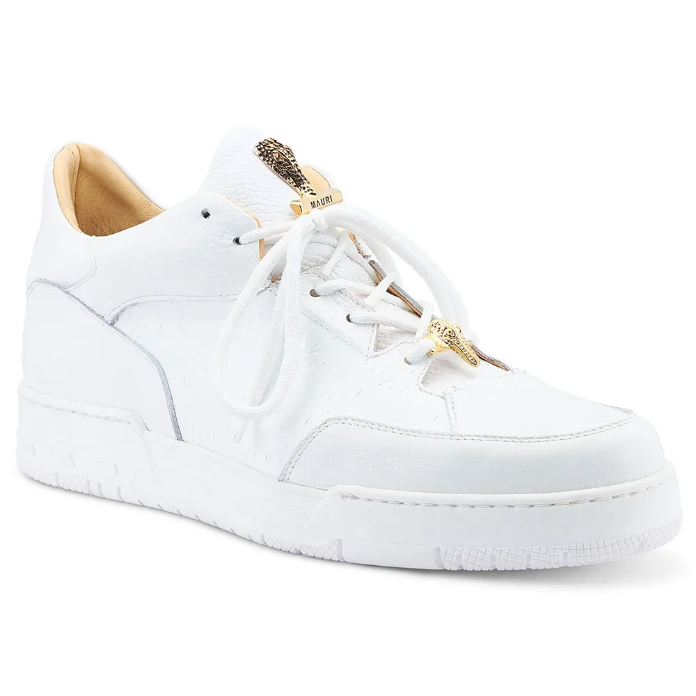 Mauri 8423 Ghost Calfskin and Patent Sneakers White