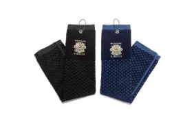 MEDIUM TRI FOLD GOLF TOWEL. 2 COLOR OPTIONS