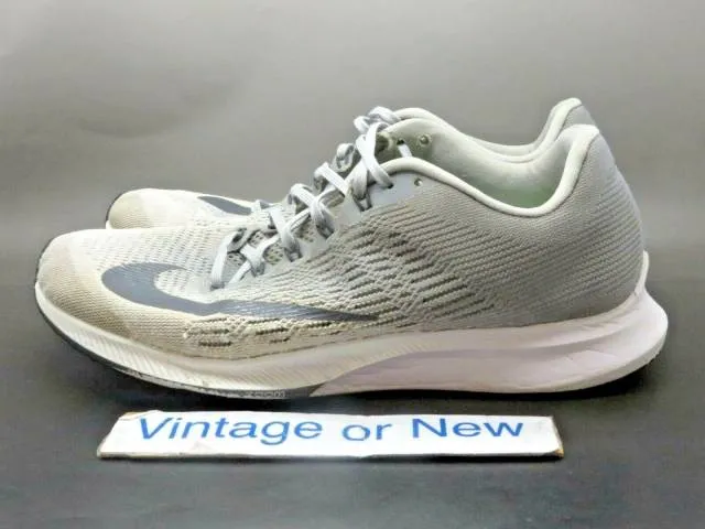 Men's nike air zoom elite 9 white wolf grey anthracite running 863769-100 sz 8.5