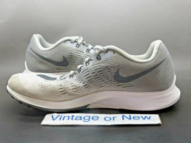 Men's nike air zoom elite 9 white wolf grey anthracite running 863769-100 sz 8.5