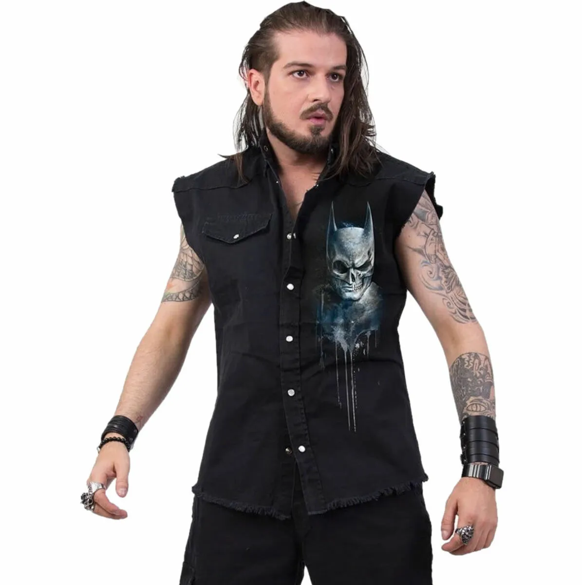 men's sleeveless shirt (vest) SPIRAL - Batman - NOCTURNAL - Black - 114G409M602  -  Metal-shop