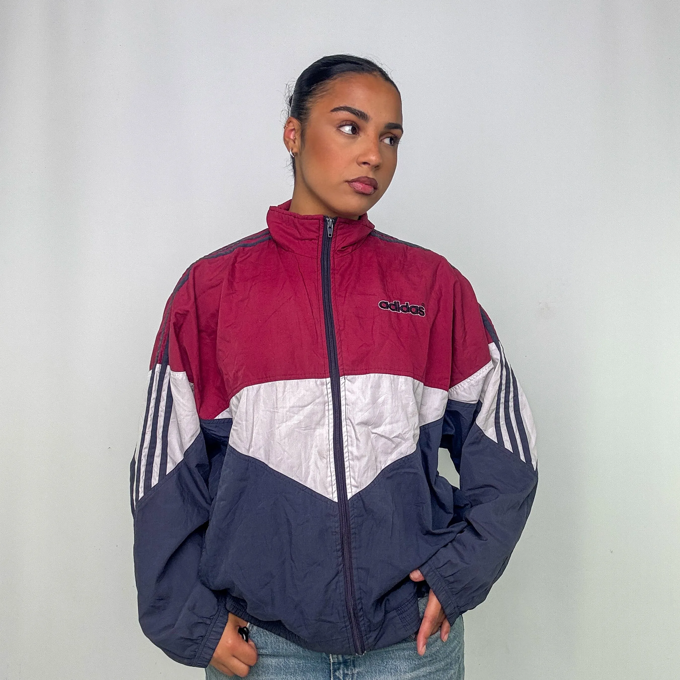 Navy Blue y2ks Adidas Track Jacket (L)