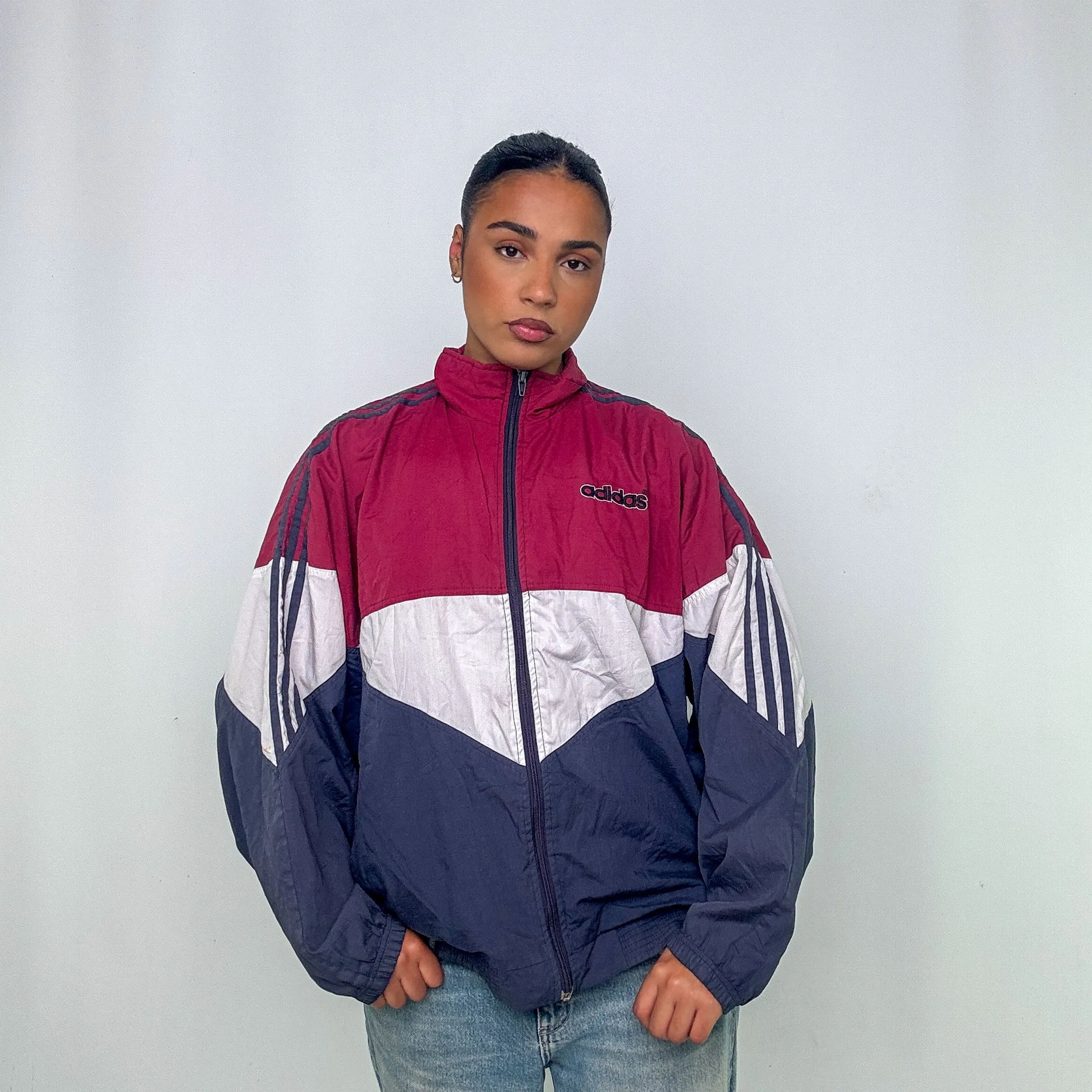 Navy Blue y2ks Adidas Track Jacket (L)