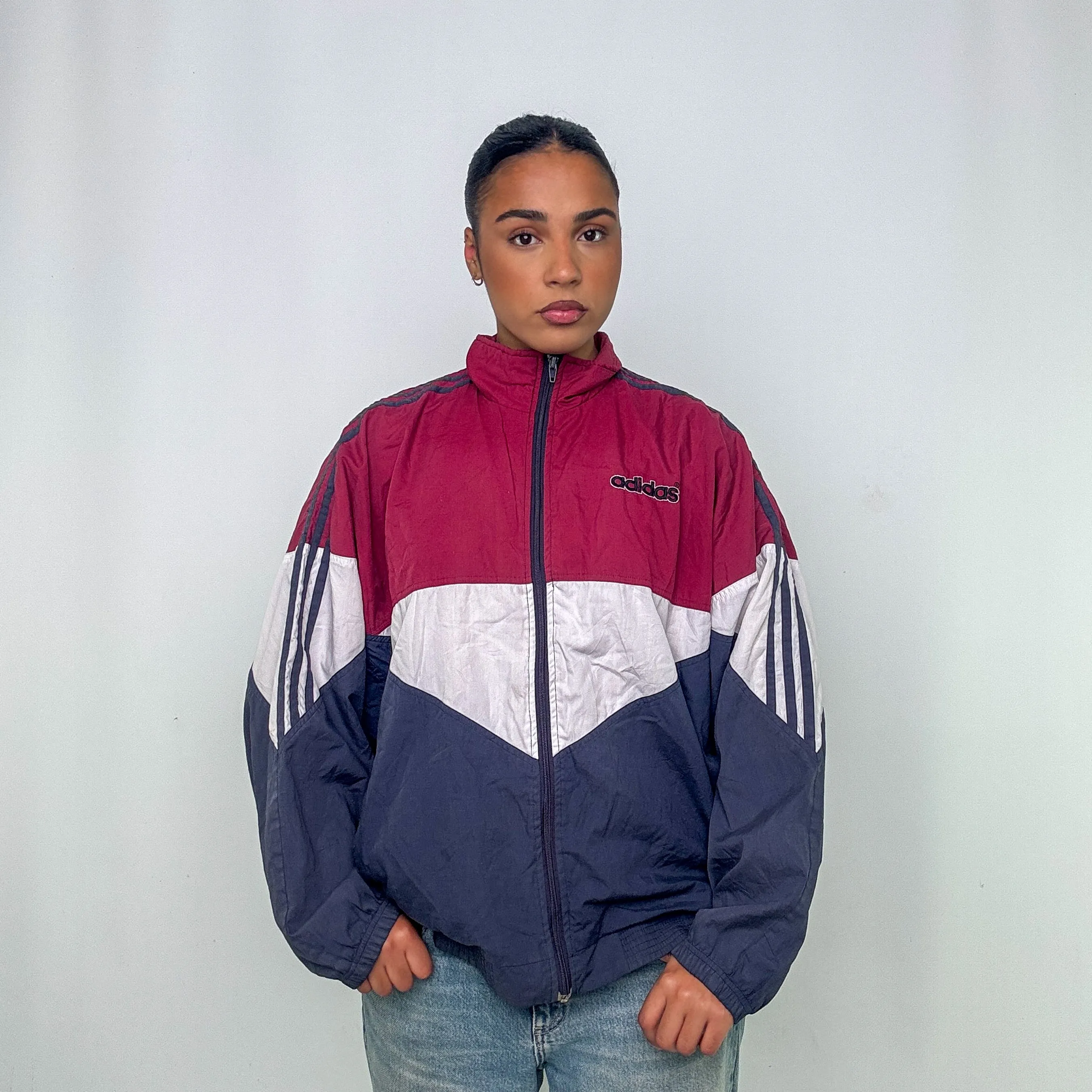 Navy Blue y2ks Adidas Track Jacket (L)