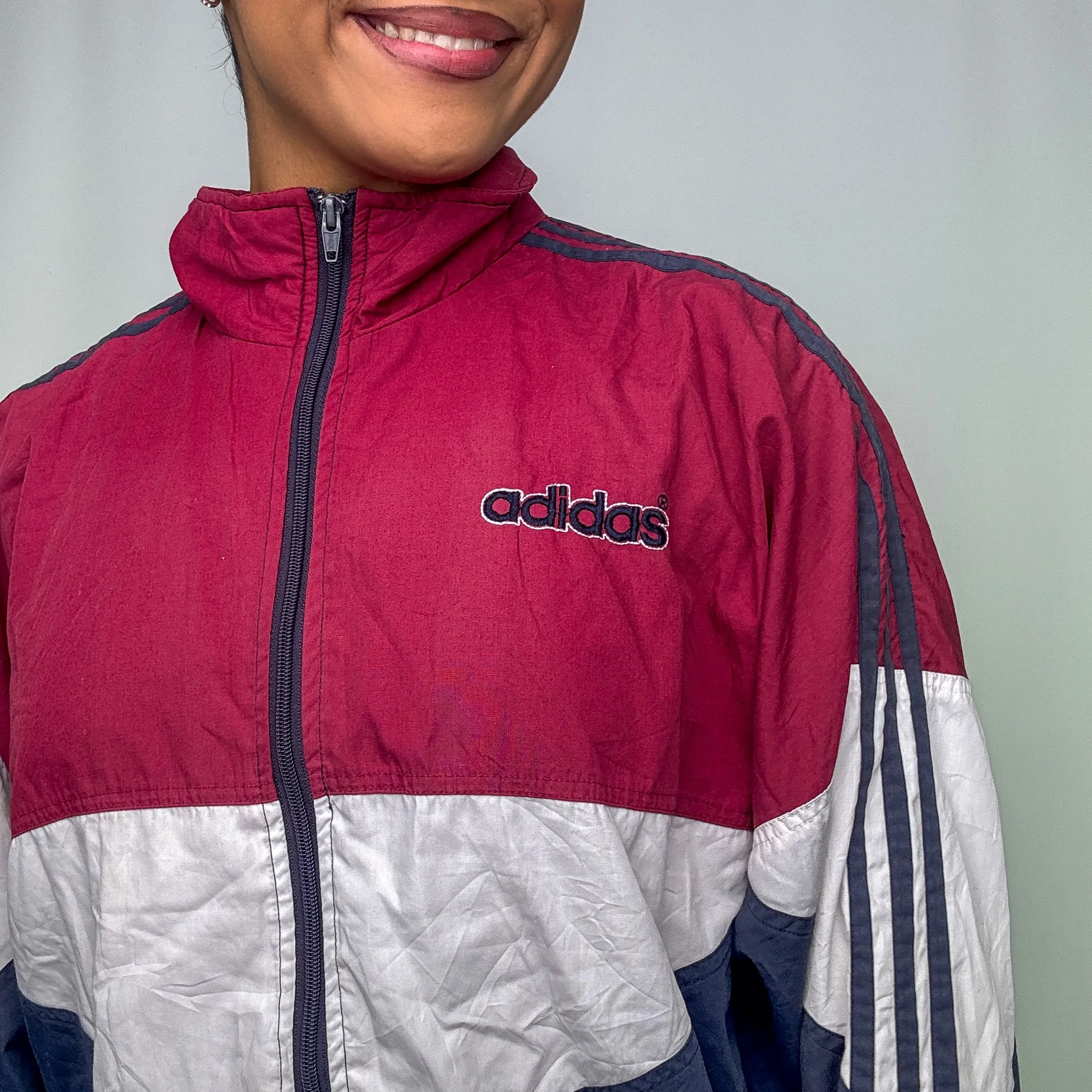 Navy Blue y2ks Adidas Track Jacket (L)