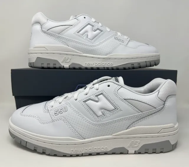 Nb new balance 550 white gray 2021 neutral grey lifestyle men's size 12 bb550pb1