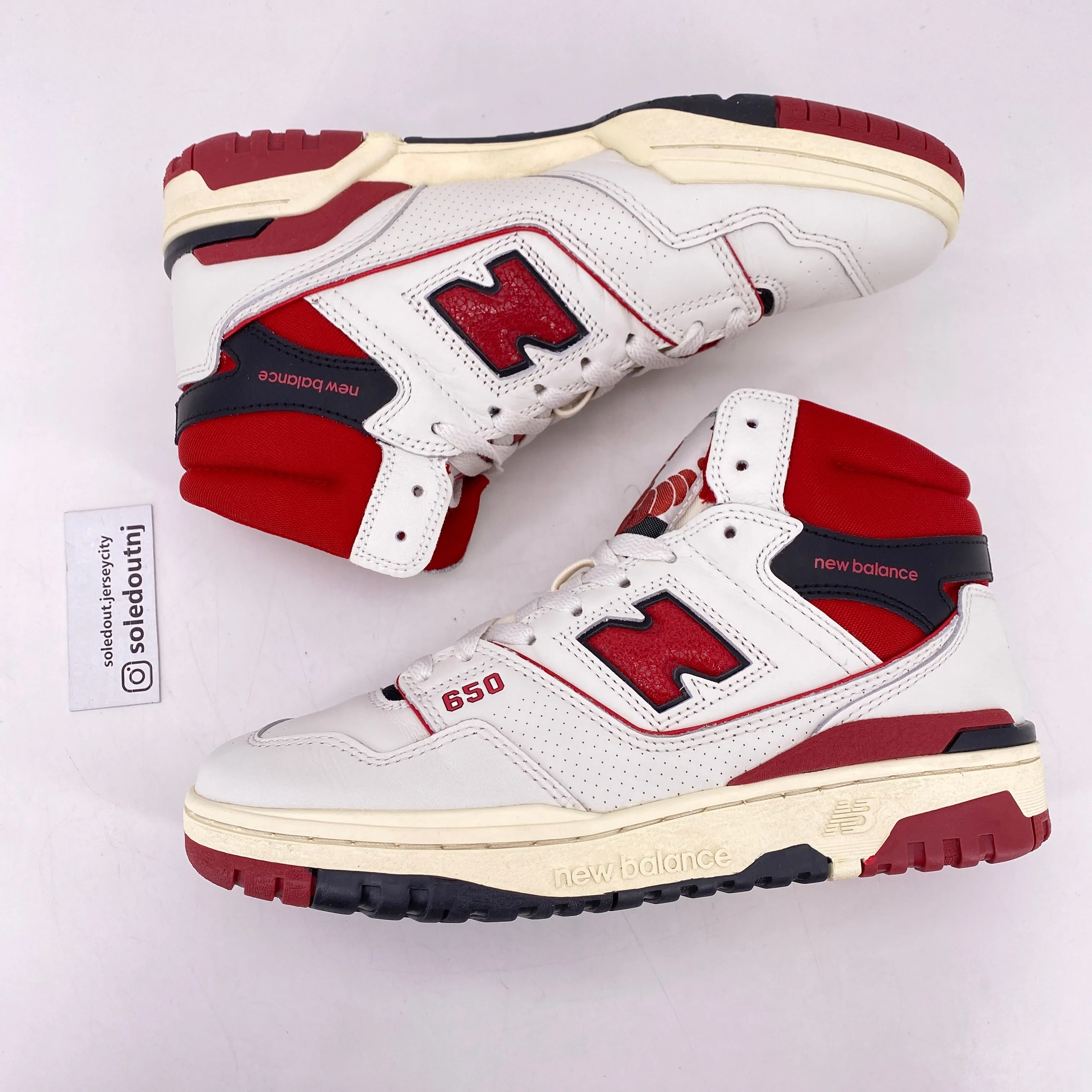 New Balance 650 / ALD White Red 2022 Used Size 7.5